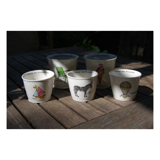 Gobelet Jardin du Luxembourg Voilier en porcelaine, hauteur 7,5 cm- Marin Montagut-product