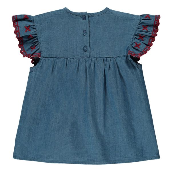 Blouse Chambray Brodée Volants Victoire-product