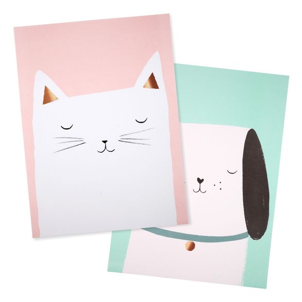 Cat and Dog Posters - Set of 2-product