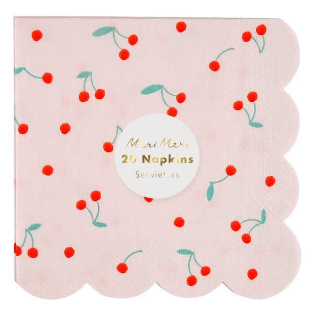 Serviettes en papier cerises - Set de 20-product