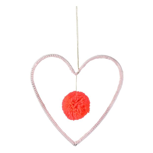 Woollen Heart and Pompom Mobile-product