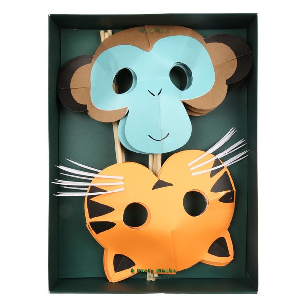 Jungle Cardboard Masks - Set of 8-product