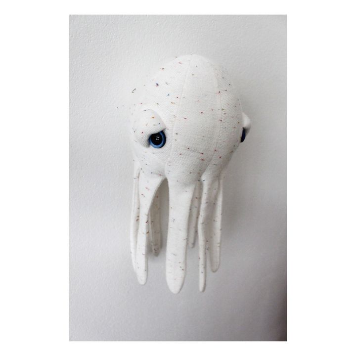 Doudou mini poulpe Albino 30 cm | Blanc- Image produit n°5