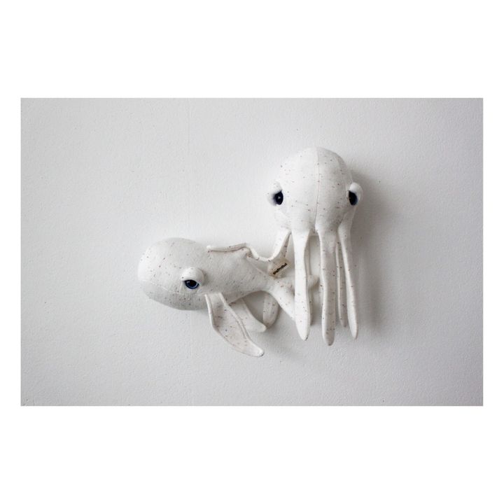Doudou mini poulpe Albino 30 cm | Blanc- Image produit n°6