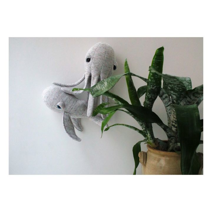 Mini Plüsch-Kraken Grandpa 30 cm | Grau- Produktbild Nr. 1