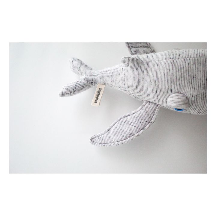 Peluche mini baleine Grandpa 30 cm | Gris- Image produit n°6