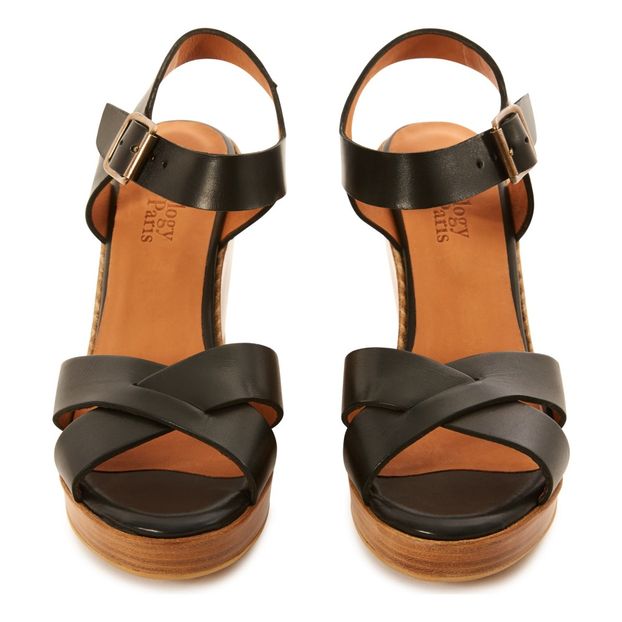 Sandalias Bloque Compensado de Piel Toscana-product