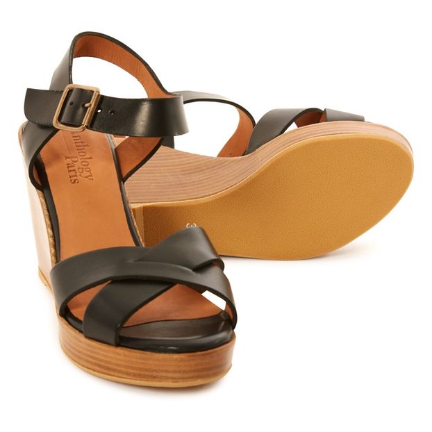 Sandalias Bloque Compensado de Piel Toscana-product