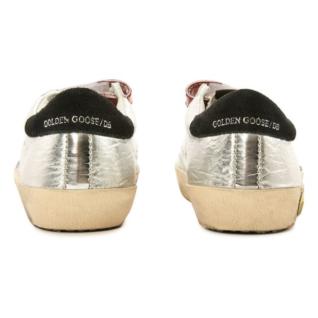 Zapatillas bajas de piel con velcro Estrella con brillantina Superstar Old School-product