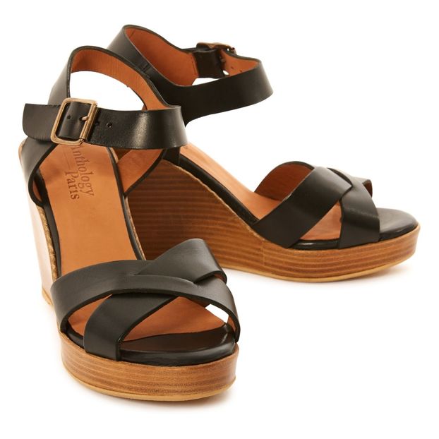 Toscane Leather Wedge Sandals-product
