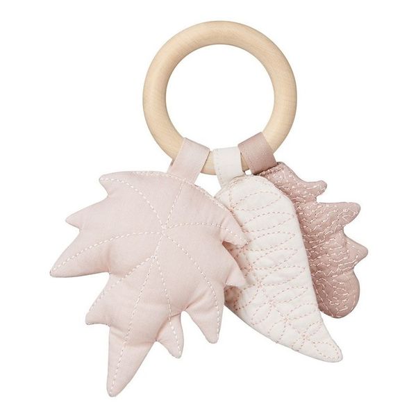 Hochet en bois et tissu Feuilles-product