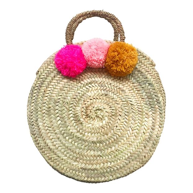 Bolsa infantil con pompones rafia Gaby-product