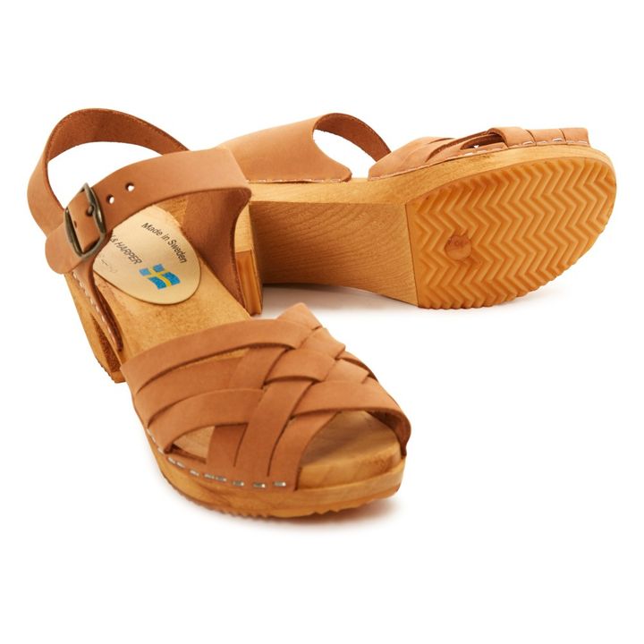 Clogs aus Leder Stockholm | Cognac-Farbe- Produktbild Nr. 4
