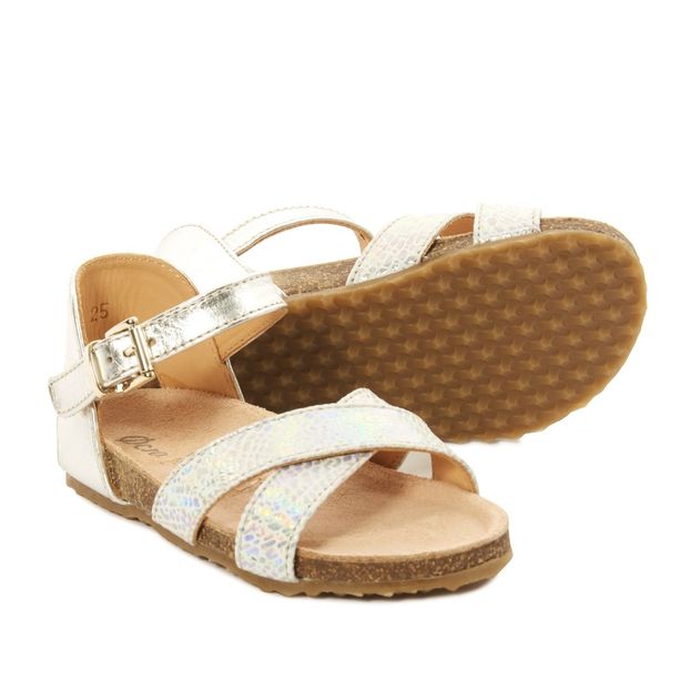 Sandales Balthazar Cuir Lamé Boucle-product