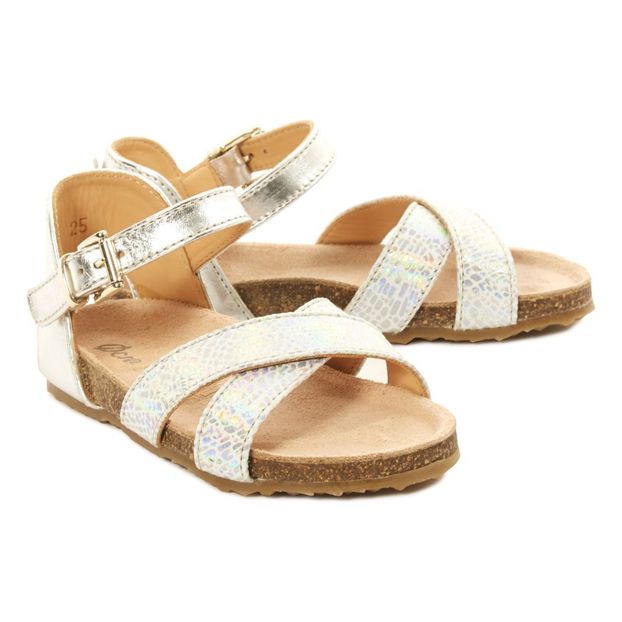 Sandales Balthazar Cuir Lamé Boucle-product