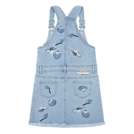 Sunflower Embroidered Shell Dungaree Dress-product