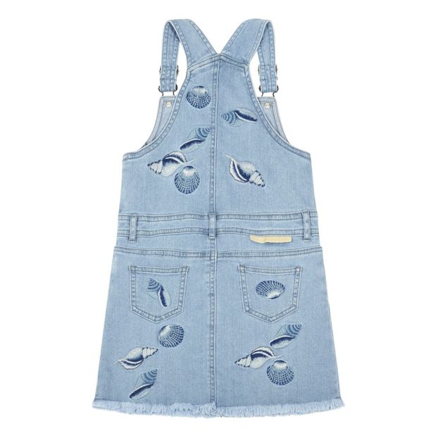 Sunflower Embroidered Shell Dungaree Dress-product