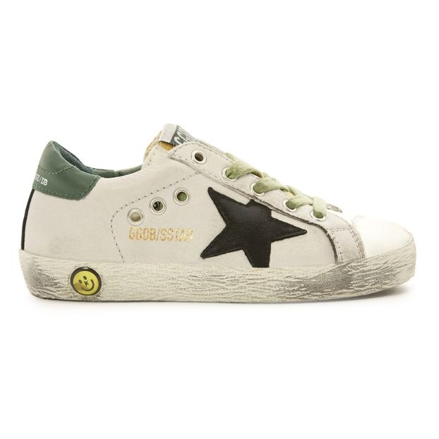 Zapatillas bajas de ante Talón verde Estrella negra Superstar-product