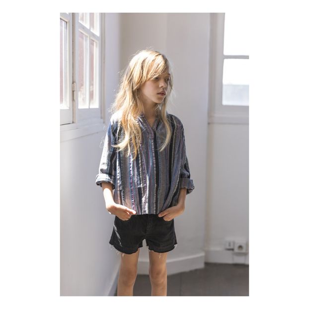 Nova Frayed Denim Mini Shorts-product