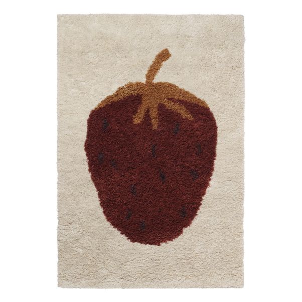 Fruiticana Strawberry Woolen Rug-product
