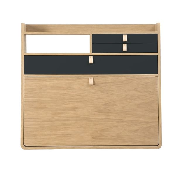 Escritorio de pared Gaston roble 80 cm, Florence Watine - Gris pizarra-product