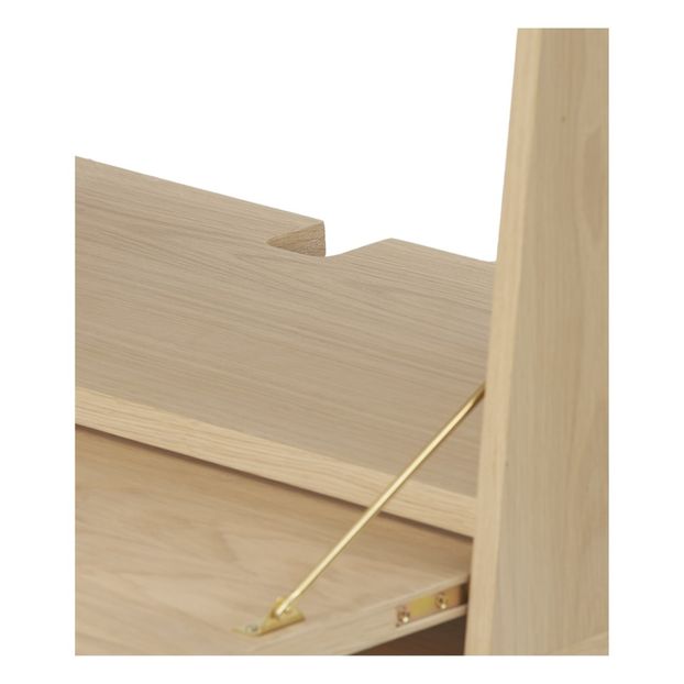 Gaston Wall Mounted Oak Desk - 80cm Florence Watine - Petrol Blue and Light Grey-product