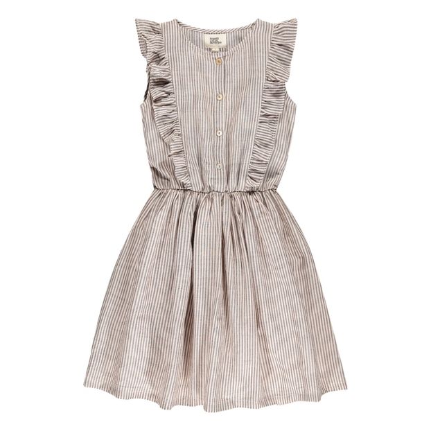 Robe Boutonnée Rayée Volants Tina-product