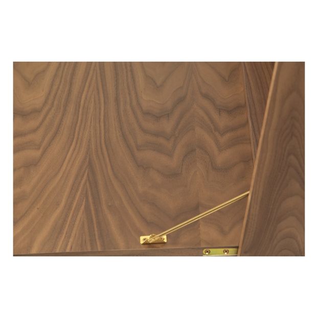 Bureau mural Gaston en noyer 80 cm, Florence Watine - Gris ardoise et gris clair-product