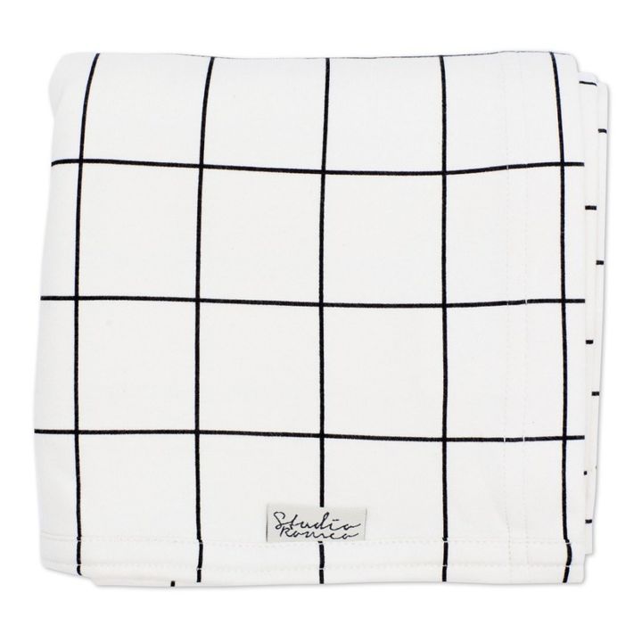 Geometric Organic Cotton Baby Carrier | White- Product image n°1