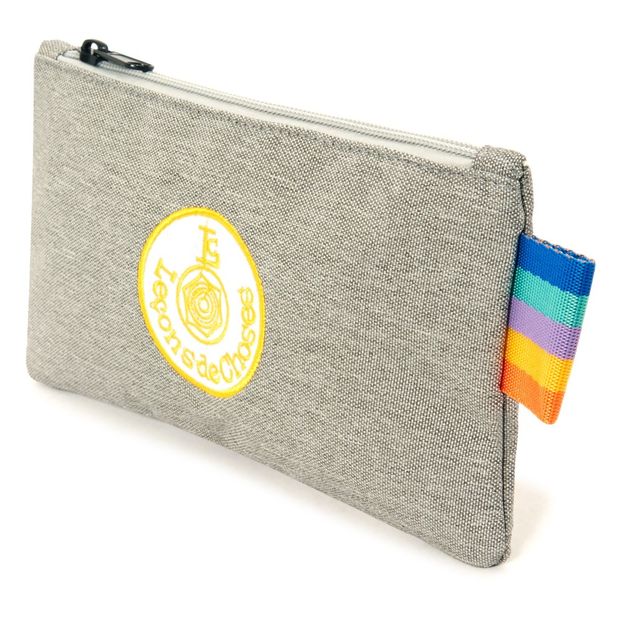 Rainbow Detail Flat Pencil Case-product