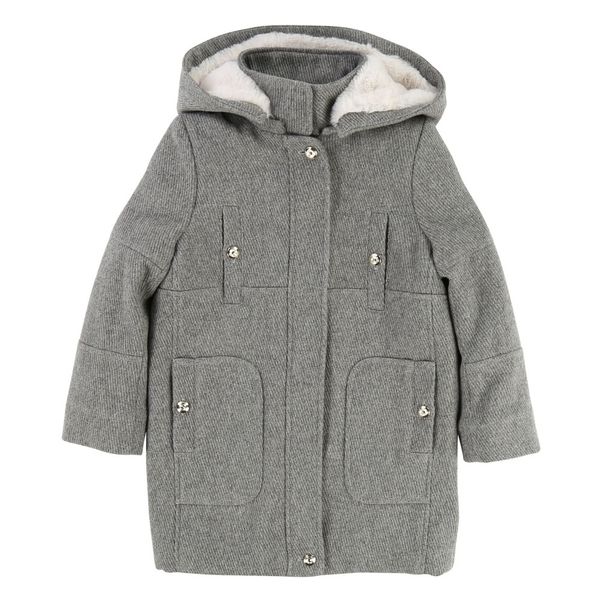 Removable Hood Pure Wool Jacket -product