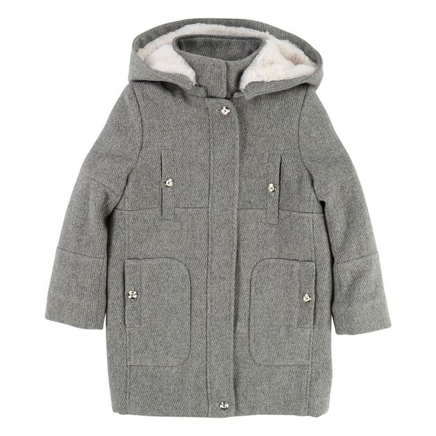 Removable Hood Pure Wool Jacket -product