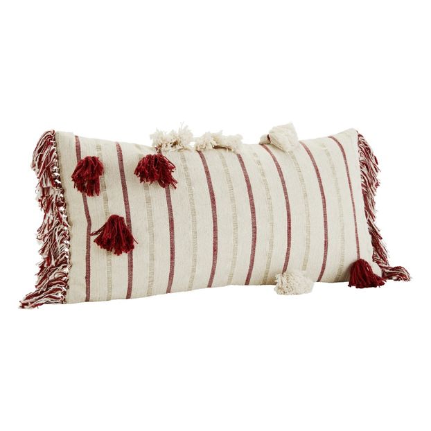 Cotton Pompom and Fringe Ethnic Cushion-product