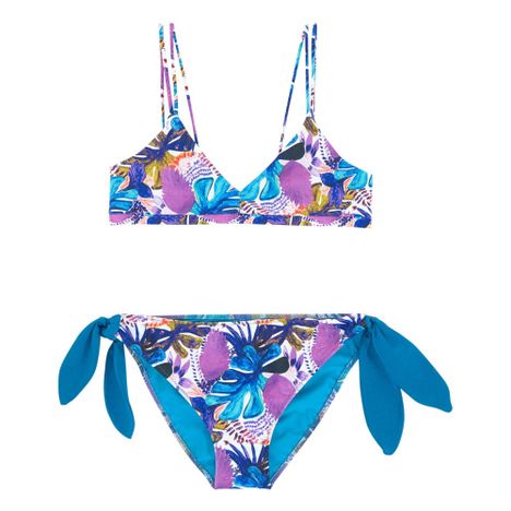 Maillot de Bain 2 Pièces Fleurs Nœuds-product