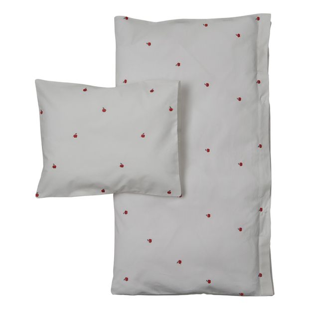 Parure de lit en coton brodé - Pomme-product