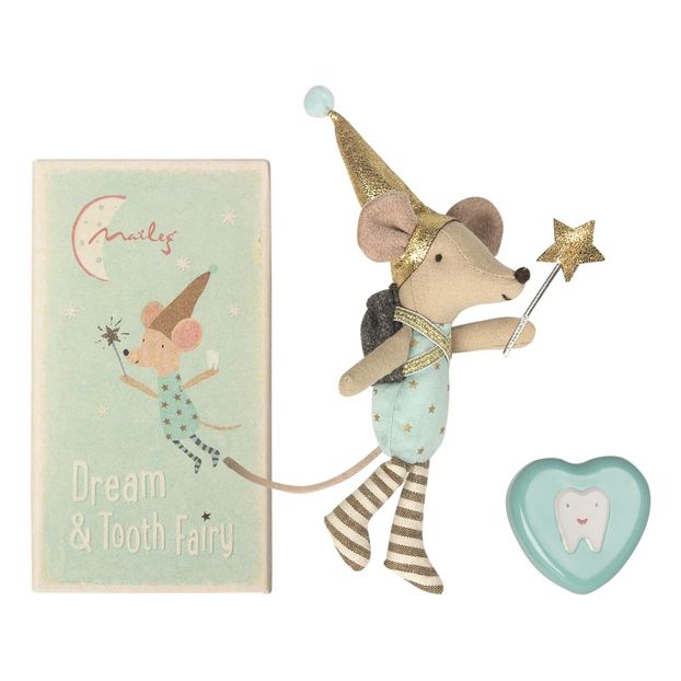 Doudou Le grand frère souris garçon et sa boîte à dent de lait en métal 12 cm-product
