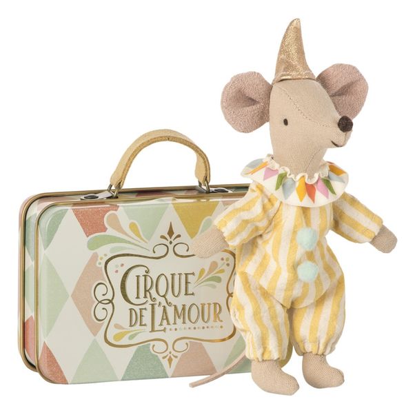 Doudou Petite souris clown dans sa valise 12 cm-product