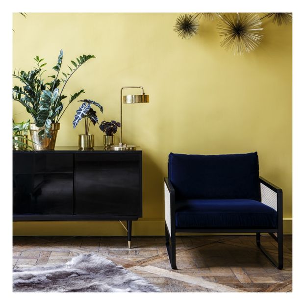 Geflochtener Sessel- Velours-product