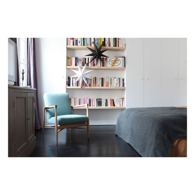 Fauteuil Floating, structure chêne, tissu-product