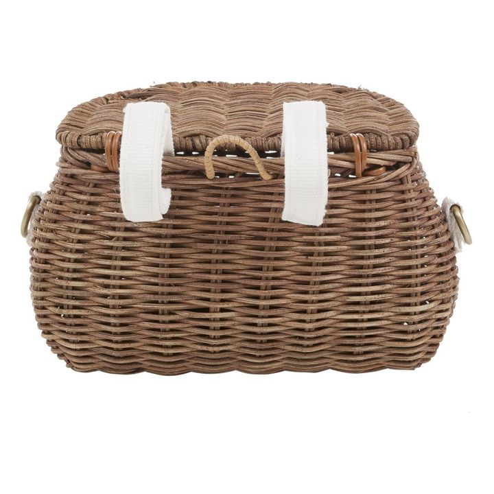 Cesta con tapa de mimbre Minchari | Natural- Imagen del producto n°4
