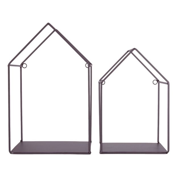 Mensole casa in metallo -Set da 2-product