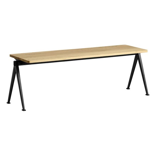 Banc 140x40 cm Pyramid 11 en chêne laqué brillant - Réedition Wim Rietveld-product