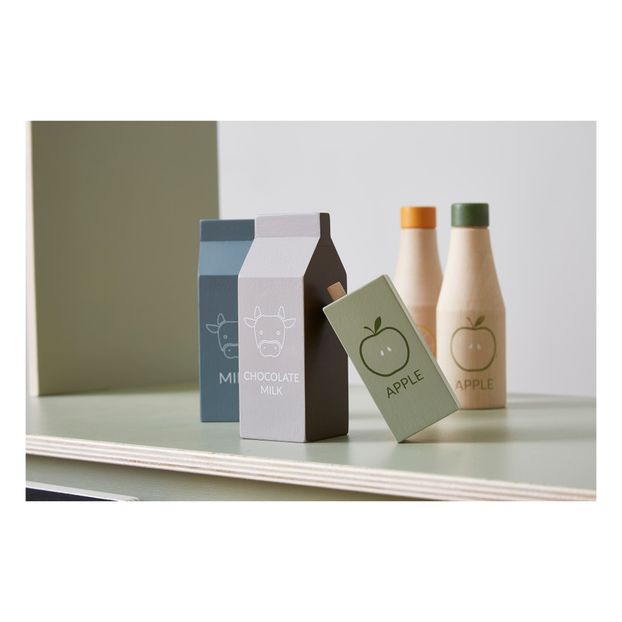 Caja con la compra de madera - Set de 6 productos-product