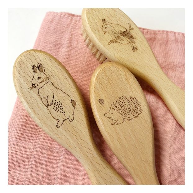 Cepillo para el pelo de haya y cerdas de seda Pájaro-product