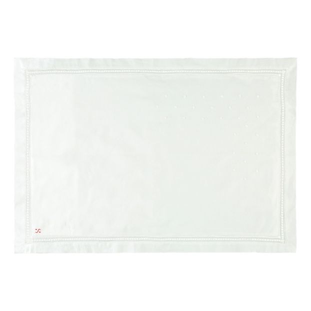 Taie d’oreiller rectangulaire Louise pois brodés main-product