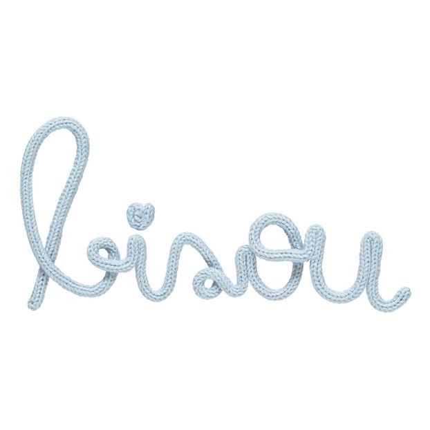 Décoration murale en tricotin - Bisou-product