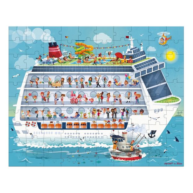 Cruise Boat Puzzle - Set of 2 Puzzles - 100 and 200 Pieces -product