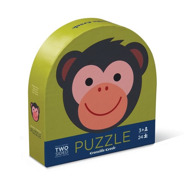 "Monkey and its Friends" Round Double-Face Puzzle - 24 Pieces -product