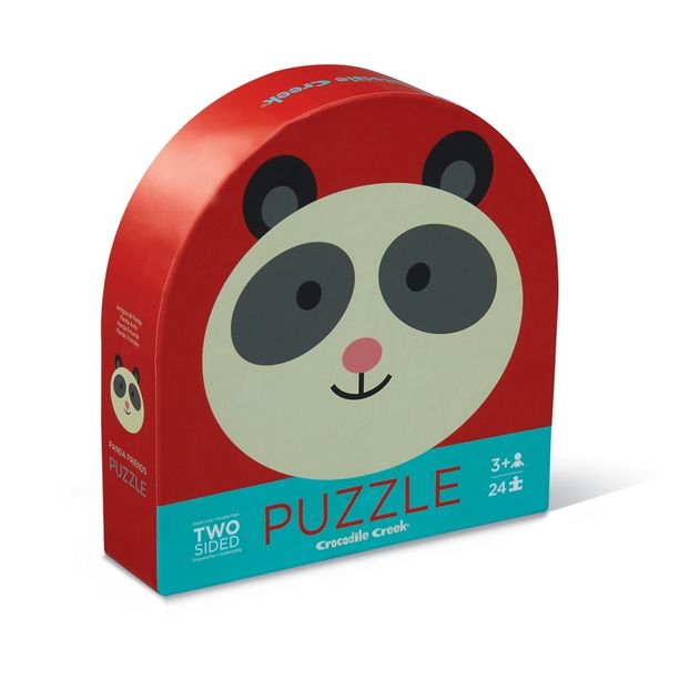 "Panda and its Friends" Round Double-Face Puzzle - 24 Pieces -product