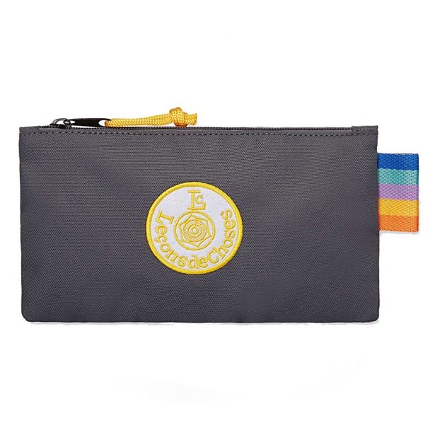 Rainbow Detail Flat Pencil Case-product